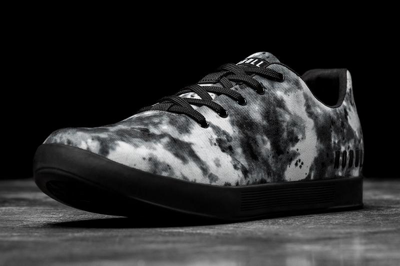 Grey Nobull Shadow Tie-Dye Canvas Men's Trainers | CA U1447Z